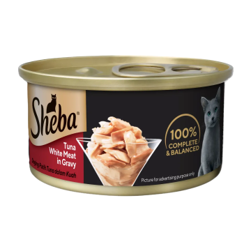 Sheba Canned Food Gravy Tuna White Meat 85g (24 cans)